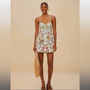 NWT Off-White Delicate Forest Euroflax™ Premium Linen Romper